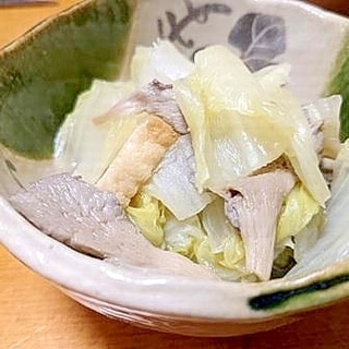 白菜・厚揚げ・さつま茸の　ほっこり煮物